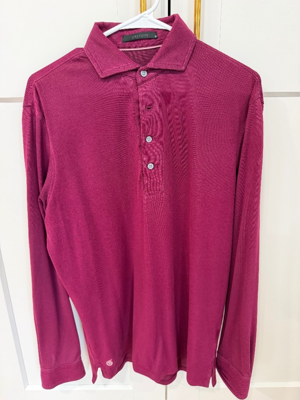 Greyson Cranberry Long Sleeve Polo